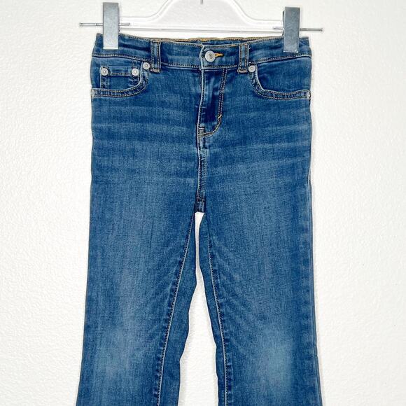 LEVI'S 726 Flare Kids Jeans High Rise Medium Wash Blue Denim Unisex Size 6/6X - Picture 4 of 8